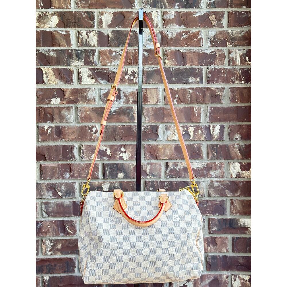 Louis Vuitton Speedy Bandouliere Bag Damier Azur 30	73827